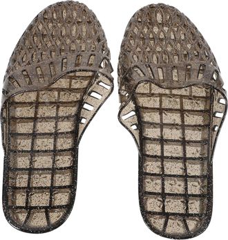 Yardwe Transparent Hollow Crystal Jelly Slippers for Women Lightweight Soft Non-slip Summer Footwear for Indoor Outdoor Shower Beach Pool Use