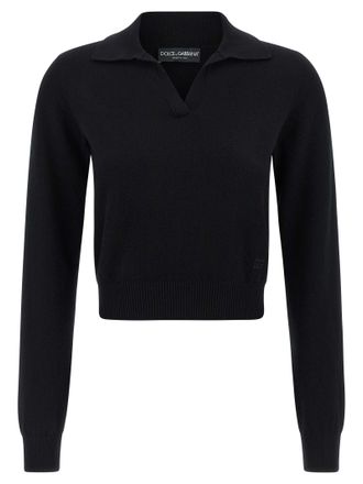 Dolce & Gabbana Polo Jersey Sweaters And Cardigans Black