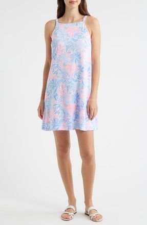 Lilly Pulitzer Kyleigh Floral Cotton Dress in Multi Elephant Splash at Nordstrom, Size Medium