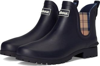 Barbour Wilton Chelsea Welly Womens Rain Boots Navy/Hessian : 11 M, Rubber