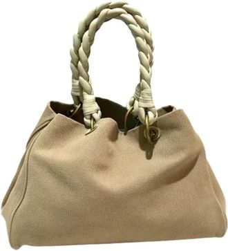 Bottega Veneta Borsa a spalla vintage Pre-owned in tela - - Pre-owned - Donna - Beige - ONE SIZE
