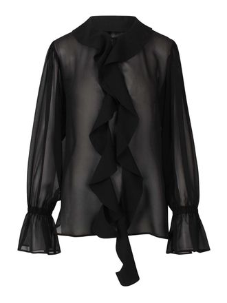 Nina Ricci Sheer lavalli&egrave;re blouse
