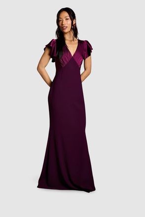 Coast Angel Short Sleeve Maxi Dress in Fig at Nordstrom, Size 10