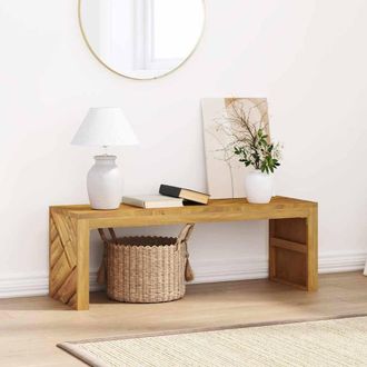 Berkfield Home Beautiful Coffee Table 110x35x38 cm Solid Wood Teak in Brown | Size: 110 x 35 x 38 cm