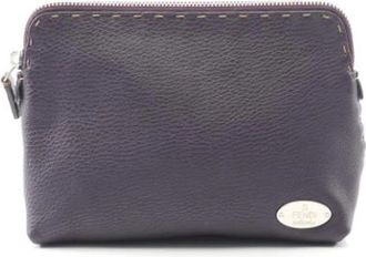 Fendi Pre-owned Vintage Clutch - Dames - Vintage Clutch - Paars - ONE Size - Leer - Vintage