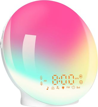 OEM Despertador Con Luz, Despertador Con Luz Para Simular El Amanecer Y El Atardecer, Despertador Infantil Con Doble Alarma Y Funci&oacute;n De Repetici&oacute;n, Despe