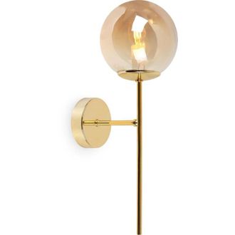 OEM Aplique Siena Dorado 1 L&aacute;mpara Plana Miel E14