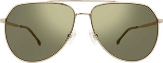 HUGO BOSS Gold Mirror Pilot Mens Sunglasses BOSS 1447/S 0J5G/WM 61