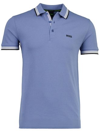HUGO BOSS Korte mouw Paddy polo BOSS Green blauw 3-knoops