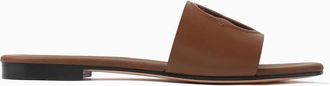Bally Goldie Logo Embossed Leather Sandals, Brand Size 40 ( US Size 7 )