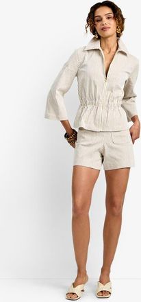 Trina Turk Rafferty Jacket in Beachy Beige/whitewash at Nordstrom, Size Xx-Large