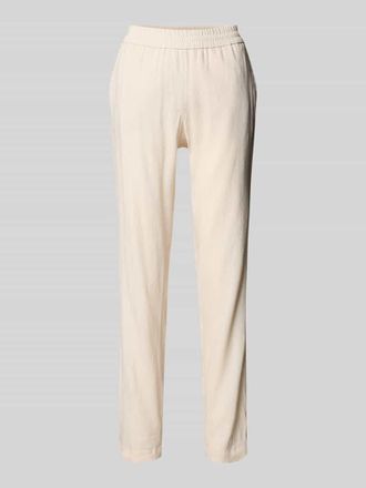 Marc Cain Hose aus Leinen-Mix mit Eingrifftaschen in Sand, Gr&ouml;&szlig;e 36