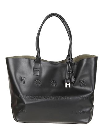 Hogan Address Medium Shopping Calf Leather Tote Bag