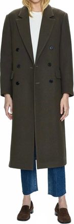 Pistola Denim Prescott Double Breasted Wool Coat In Caper