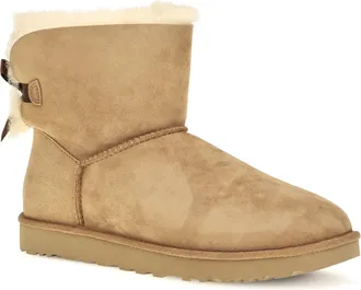 UGG Womens Mini Bailey Bow Ii Boots Chestnut