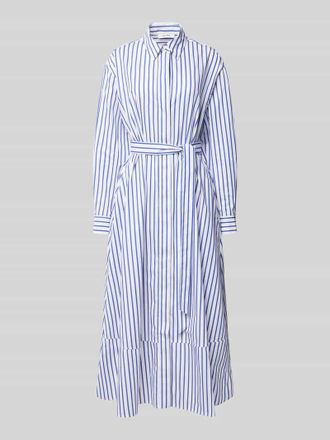 IVY OAK Maxikleid mit Bindeg&uuml;rtel Modell DINA KIM in Blau, Gr&ouml;&szlig;e 34