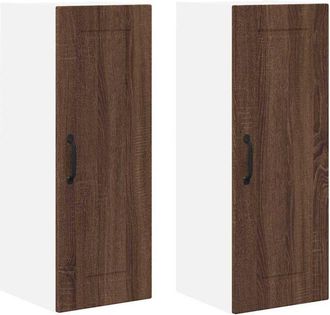 vidaXL Armario de cocina mural 2 pcs Roble Marrón 30 x 31 x 80 cm vidaXL