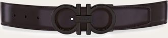 Ferragamo Uomo Cintura reversibile e regolabile Gancini Marrone