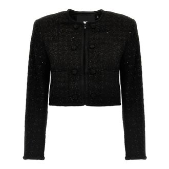 Rotate ROTATE Birger Christensen - Chaqueta Corta Boucl&eacute; - Jackets - Mujer - Negro - L