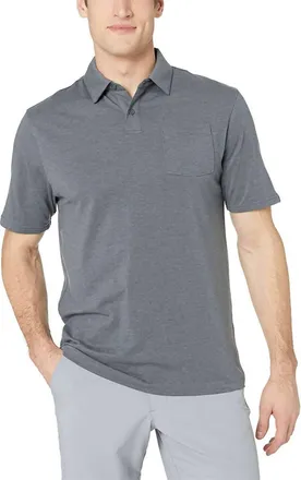Under Armour Charged Cotton Scramble Golf Polo Shirt Top - Plus In Pitch Gray