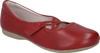 Josef Seibel Riemchenballerina JOSEF SEIBEL Fiona 39, Damen, Gr. 37, rot (rubinrot), Leder, Schuhe Riemchenballerina, Festtagsschuh, Slipper, Komfortschuh mit &uuml;ber