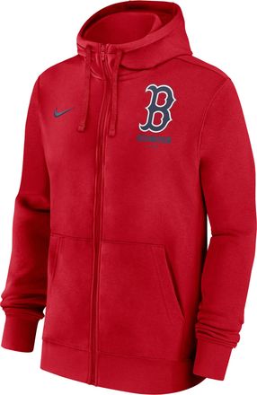 Nike Boston Red Sox Lockup Nike Mens MLB Full-Zip Hoodie in Red | 01NC62QBQ-LU7