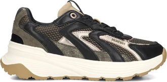 Maruti Schoenen, Dames, Veelkleurig, 38 EU, Wol, Groene Chunky Sole Sneakers voor Vrouwen