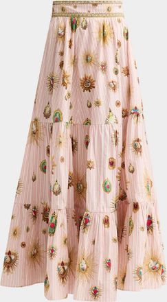 Camilla High Waisted Tiered Skirt