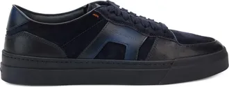 Santoni Calfskin Leather Sneaker - Blue