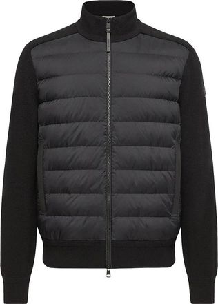 Moncler Wool & Cashmere Blend Padded Zip-up Cardigan