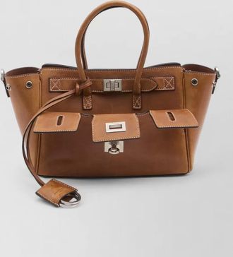 Balenciaga bel air mini leather tote bag