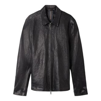 Giorgio Brato Clean Leather Blouson - Heren - Leren en Su&egrave;de Jassen - Zwart - XL - Leer - Jassen