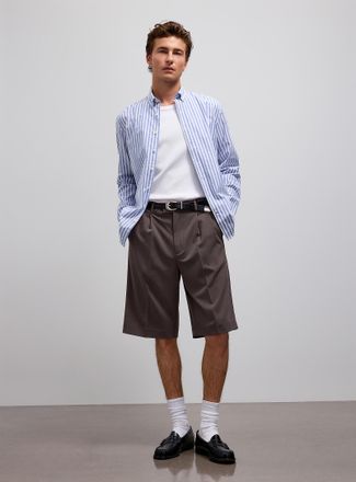 Lindbergh Mens Pleated stylish Bermuda Shorts Wide fit