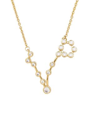 Sterling Forever When Stars Align Constellation Sign 14K Plated Cz Necklace