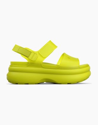 Crocs Womens Crocs SOHO FROSTED Womens Platform Sandals Citrus - Green - Size: 8