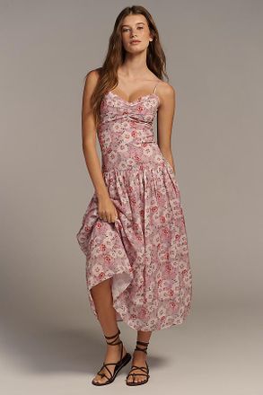 endless rose Drop-Waist Sweetheart Midi Dress
