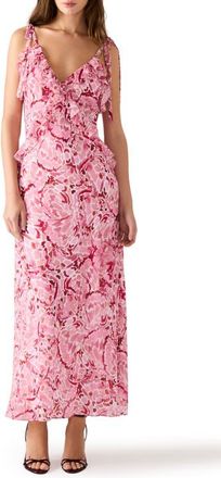 Steve Madden Adalina Maxi Dress in Pink Check at Nordstrom, Size X-Large