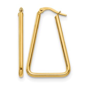 Diamond2Deal 14K Yellow Gold Geometric Shape Hoop Earrings