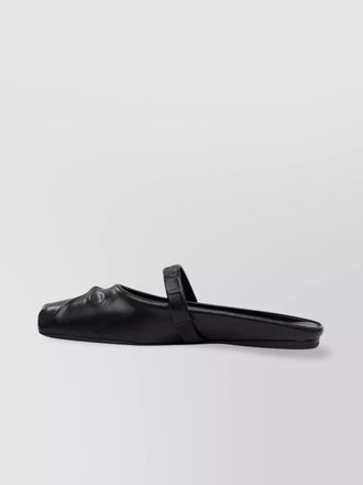 Marni square toe strappy flat sole loafers