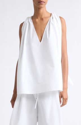 Jacquemus Le Haut Norma Cotton Trapeze Top in White at Nordstrom, Size 3