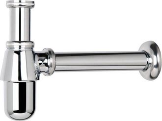 NEMO Skill sifon voor wastafel met afvoerbuis 250 mm 6/4 x D 40 mm zonder afvoerplug chroom