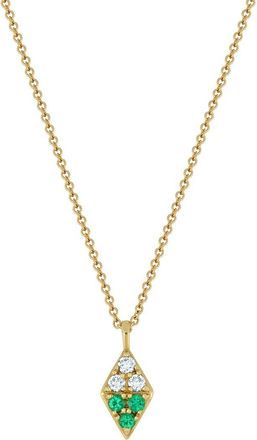 Bony Levy 18K 0.16 Ct. Tw. Diamond & Emerald Necklace