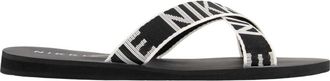 Nikkie Nikkie, Schoenen, Dames, Zwart, 40 EU, Logo Sandalen in Wiona Stijl