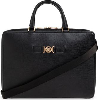 Versace Laptop Bags & Cases, male, Black, Size: ONE SIZE Handbag with Medusa Head