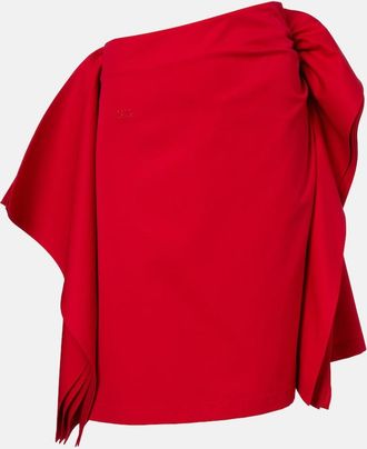 Loewe Cotton and silk gabardine miniskirt