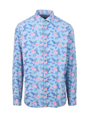 Brio Italiano Light Blue/Pink Mens Shirt