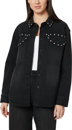 Habitual Denim Jacket With Studs In Black