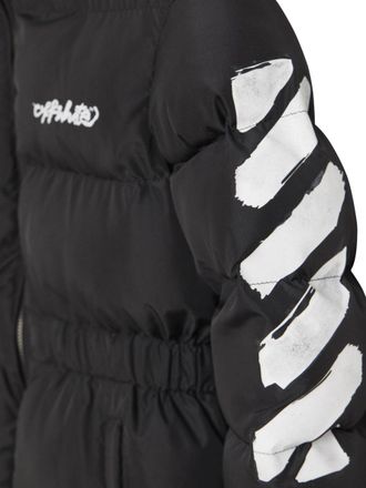 Off-white Diagonal-Zip Polyester Puffer Jacket - Black