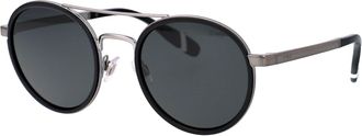 Polo Ralph Lauren Mens Sunglasses Metal Frame Black-Gunmetal Black/gunmetal