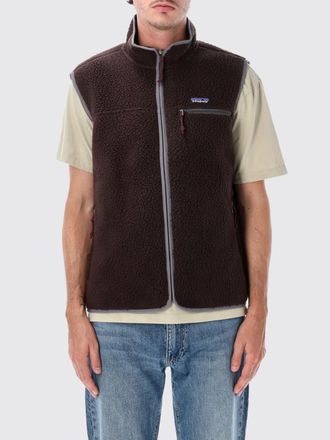 Patagonia Gilet in pile Ms Retro con collo alto e logo ricamato
